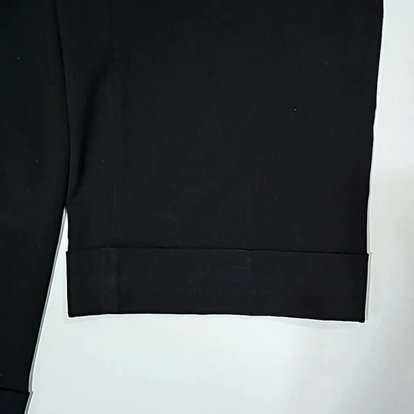 Style&co Woman crop pants Sz 16W black cuffed wide leg Stretch casual Travel - Picture 3 of 10